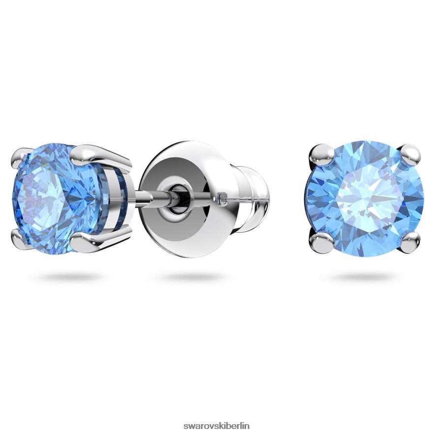 Swarovski funkelndes Tanzset Rundschliff, blau, rhodiniert Schmuck HLT448374