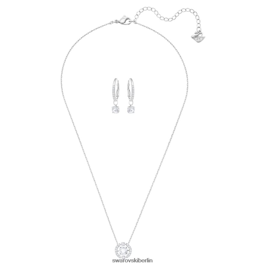Swarovski funkelndes Tanzset Rundschliff, weiß, rhodiniert Schmuck HLT448413