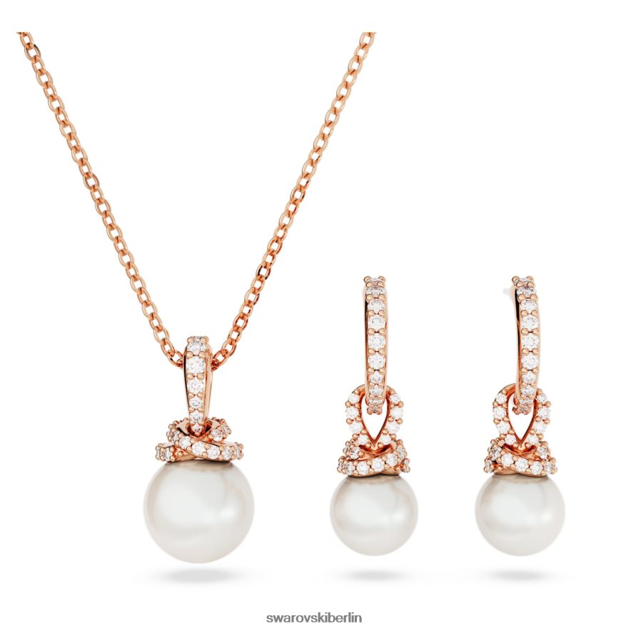 Swarovski ursprünglich eingestellt weiß, rosévergoldet Schmuck HLT448398