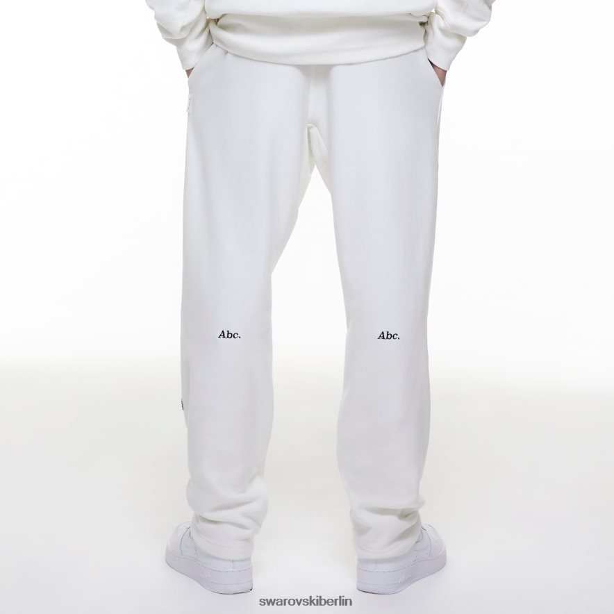 Swarovski graue Objekte, die durch Brechungsjogginghosen verschoben werden Weiß Jogginghose HLT4481503