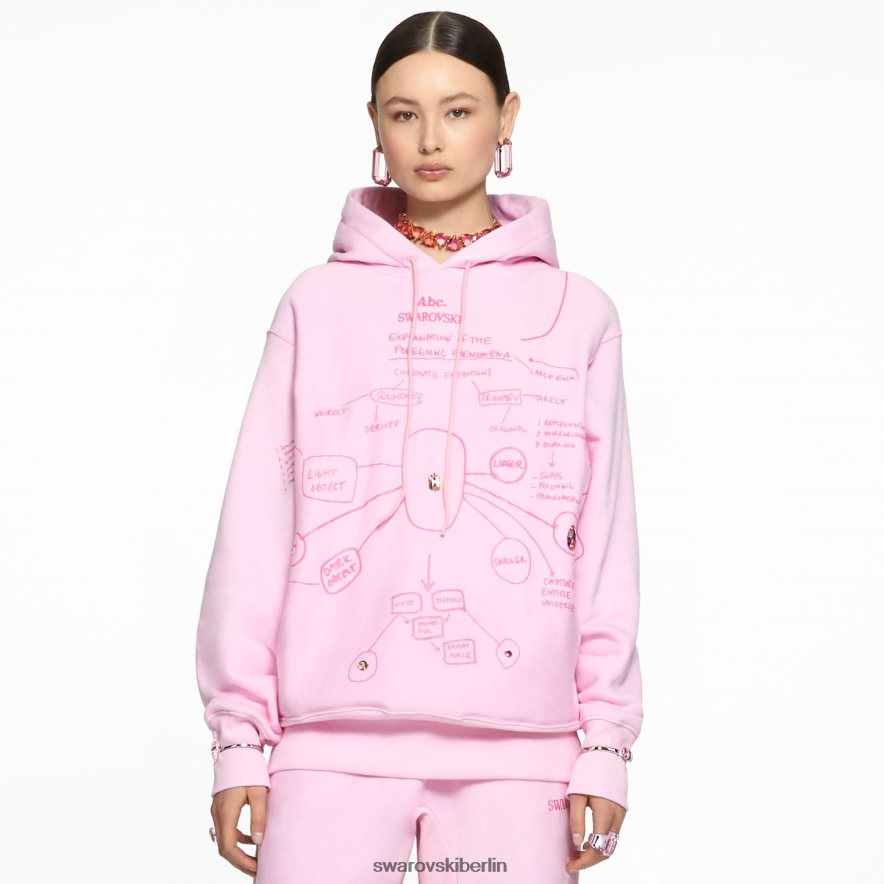 Swarovski Erklärung der oben genannten Phänomene Hoodie Rosa Kapuzenpullis HLT4481511