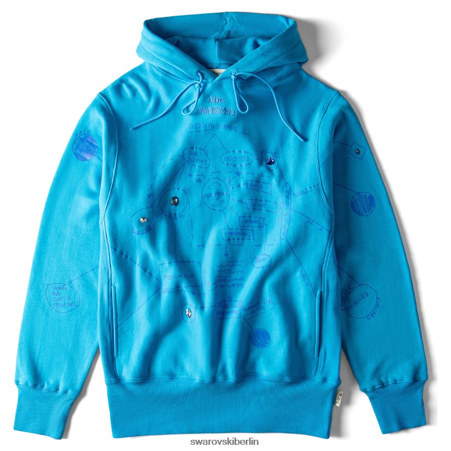 Swarovski Subjektiver Halos-Hoodie Blau Kapuzenpullis HLT4481514