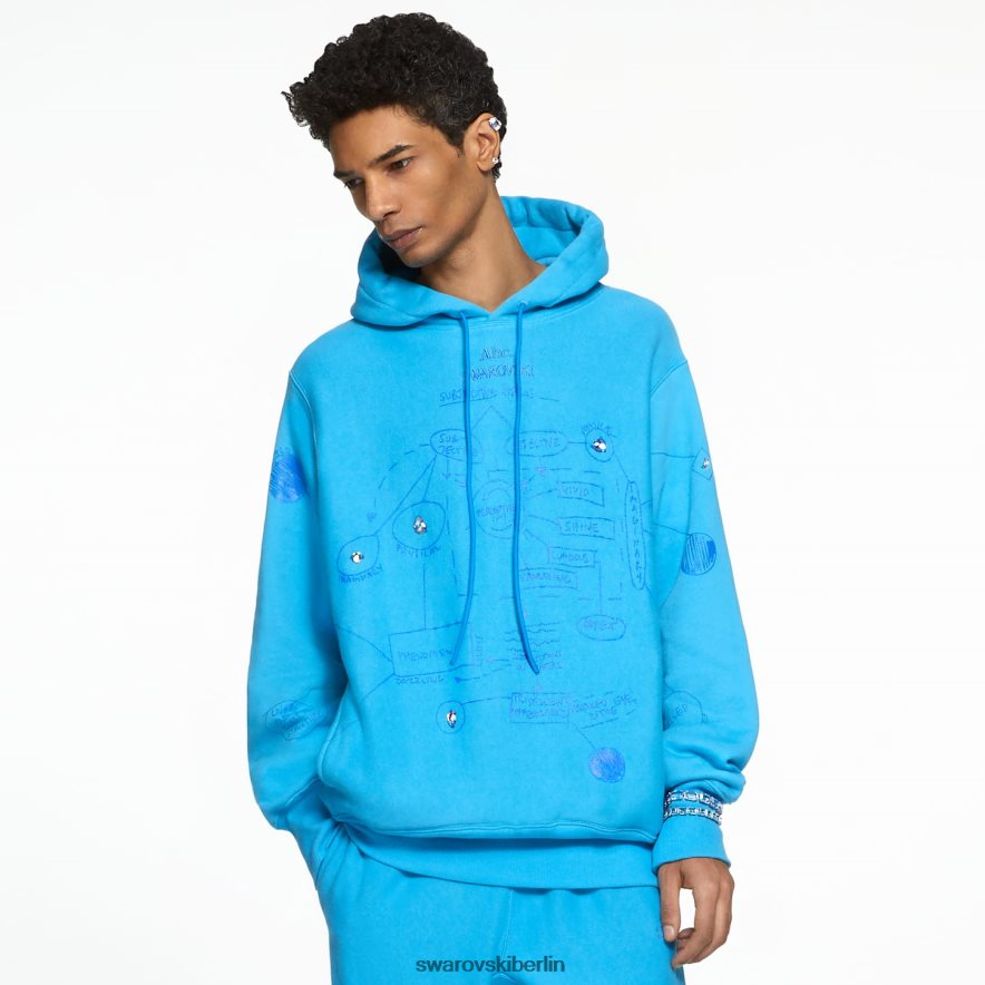 Swarovski Subjektiver Halos-Hoodie Blau Kapuzenpullis HLT4481514