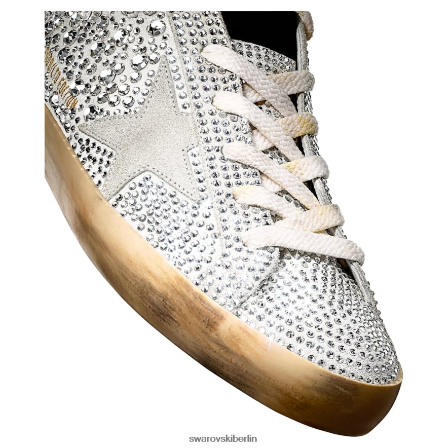 Swarovski Golden Goose Super-Star-Sneaker für Herren Weiß Turnschuhe HLT4481507