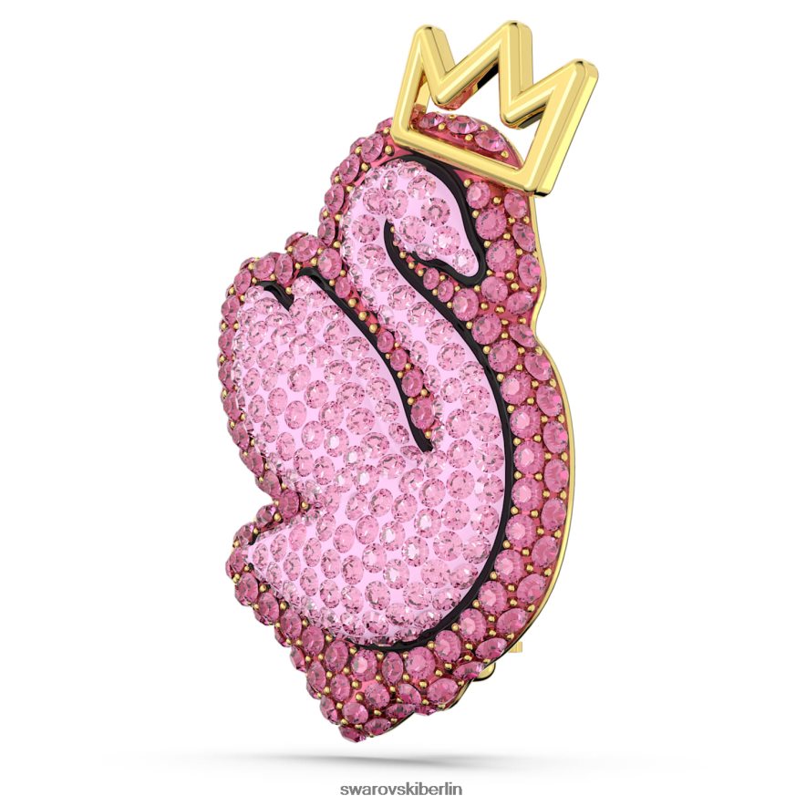 Swarovski Pop-Schwan-Brosche Schwan, rosa, vergoldet Zubehör HLT4481100