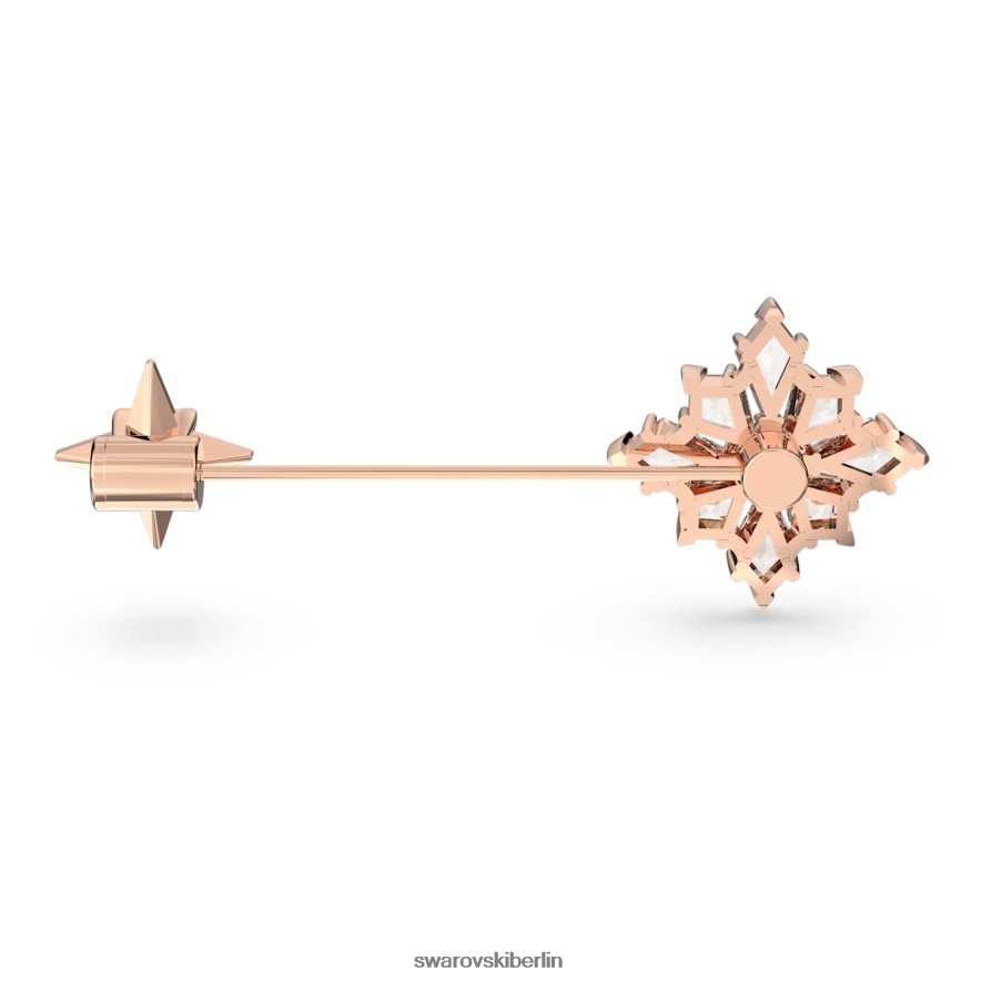 Swarovski Stella-Brosche Drachenschliff, Stern, weiß, rosévergoldet Zubehör HLT4481102