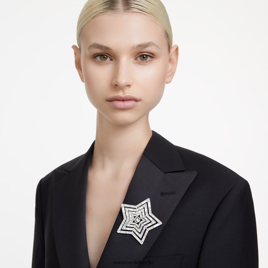 Swarovski Stella-Brosche Stern, weiß, rhodiniert Zubehör HLT4481099