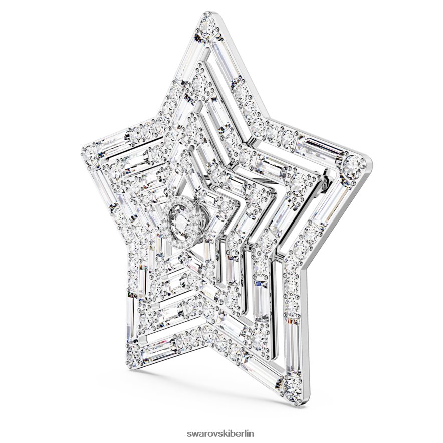 Swarovski Stella-Brosche Stern, weiß, rhodiniert Zubehör HLT4481099