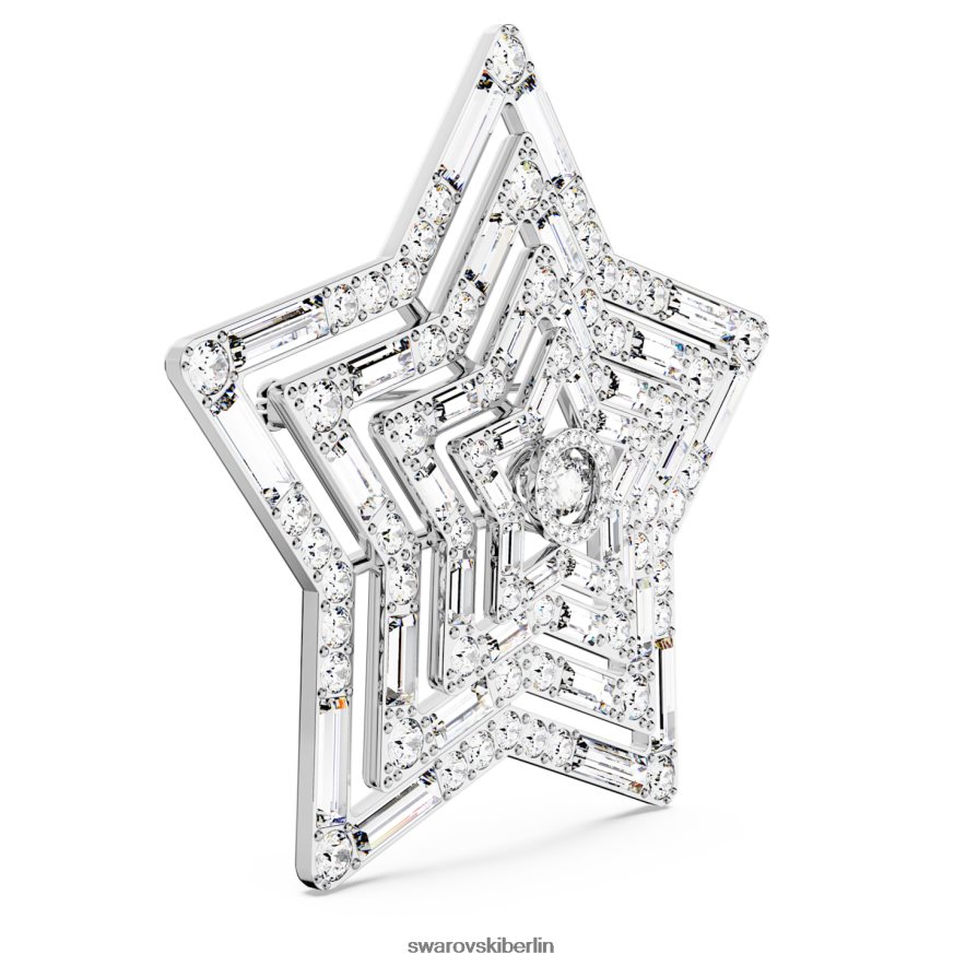 Swarovski Stella-Brosche Stern, weiß, rhodiniert Zubehör HLT4481099