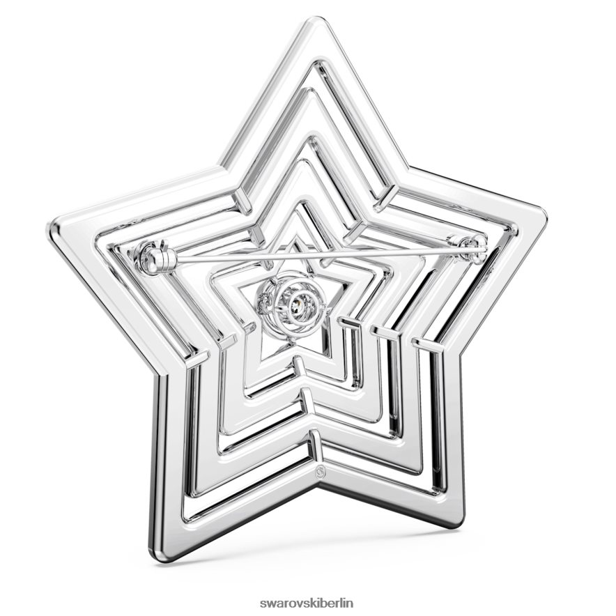 Swarovski Stella-Brosche Stern, weiß, rhodiniert Zubehör HLT4481099
