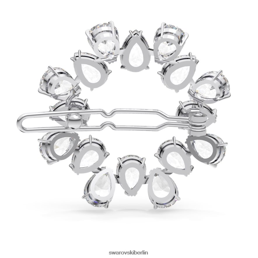 Swarovski Haarklammer Birnenschliff, weiß, rhodiniert Zubehör HLT4481471