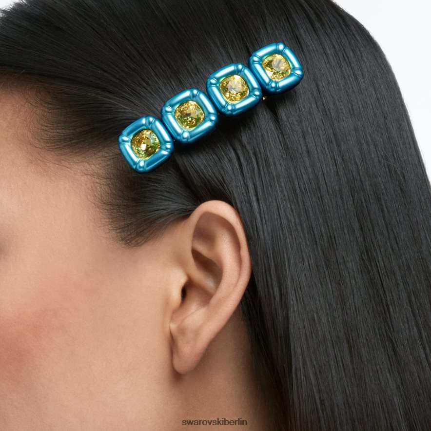 Swarovski Haarklammer Kissenschliff, blau, vergoldet Zubehör HLT4481479