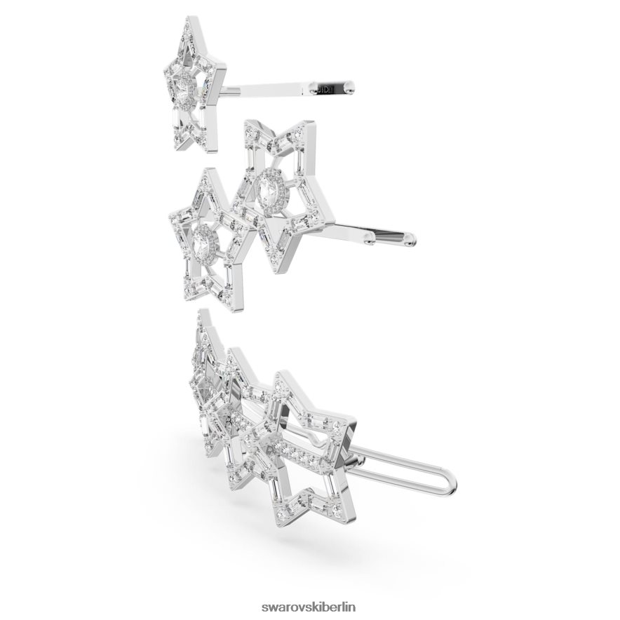 Swarovski Haarklammer Mischschliffe, Stern, weiß, rhodiniert Zubehör HLT4481470