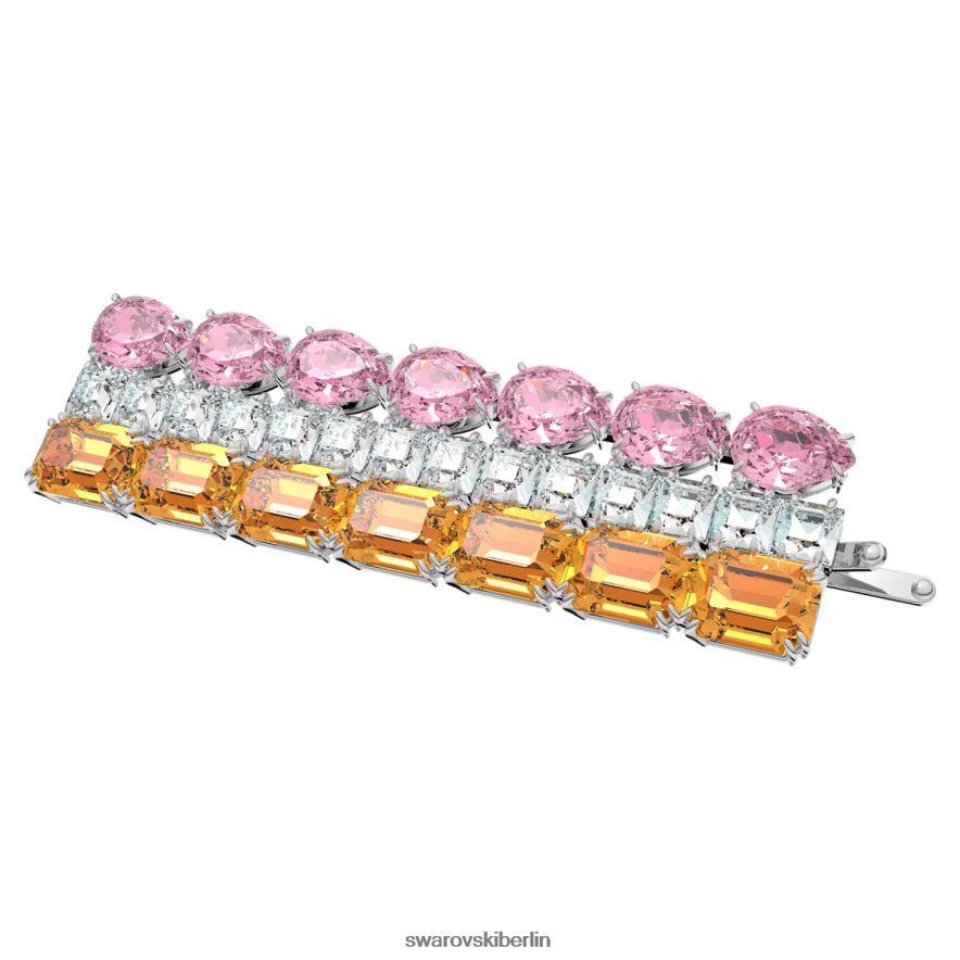 Swarovski Haarklammer Mischschliffe, rechteckige Form, mehrfarbig, rhodiniert Zubehör HLT4481476