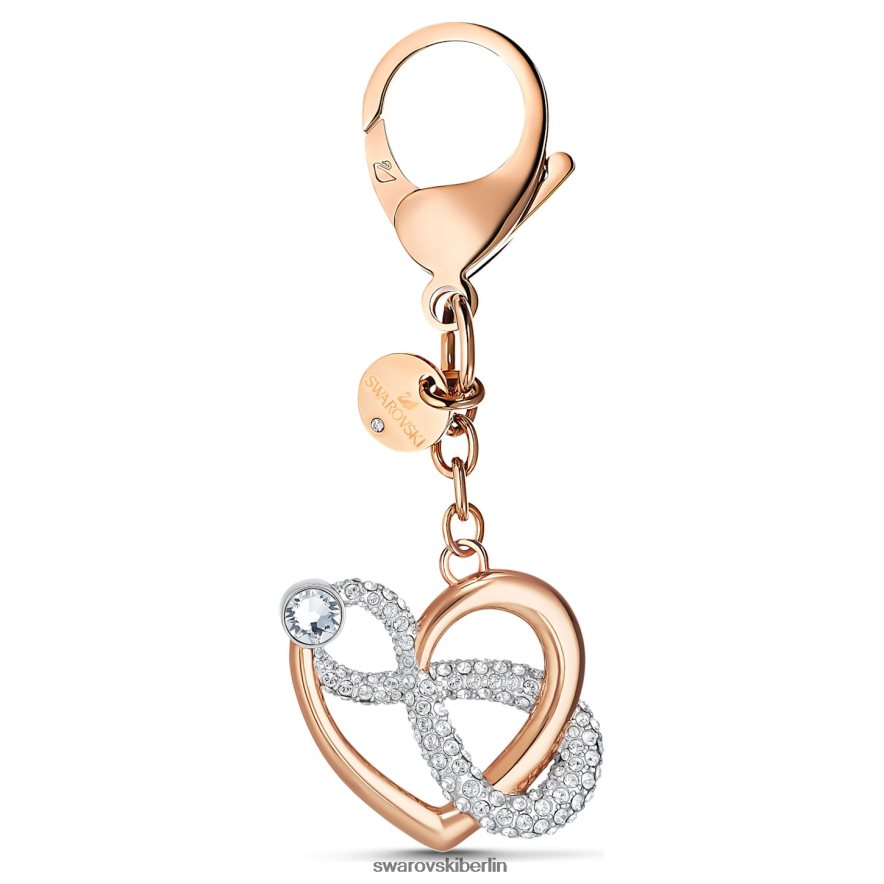 Swarovski Unendlicher Taschenanhänger Unendlichkeit und Herz, weiß, Metallmix-Finish Zubehör HLT4481429