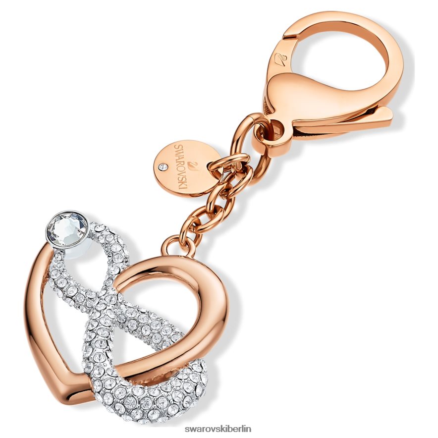 Swarovski Unendlicher Taschenanhänger Unendlichkeit und Herz, weiß, Metallmix-Finish Zubehör HLT4481429