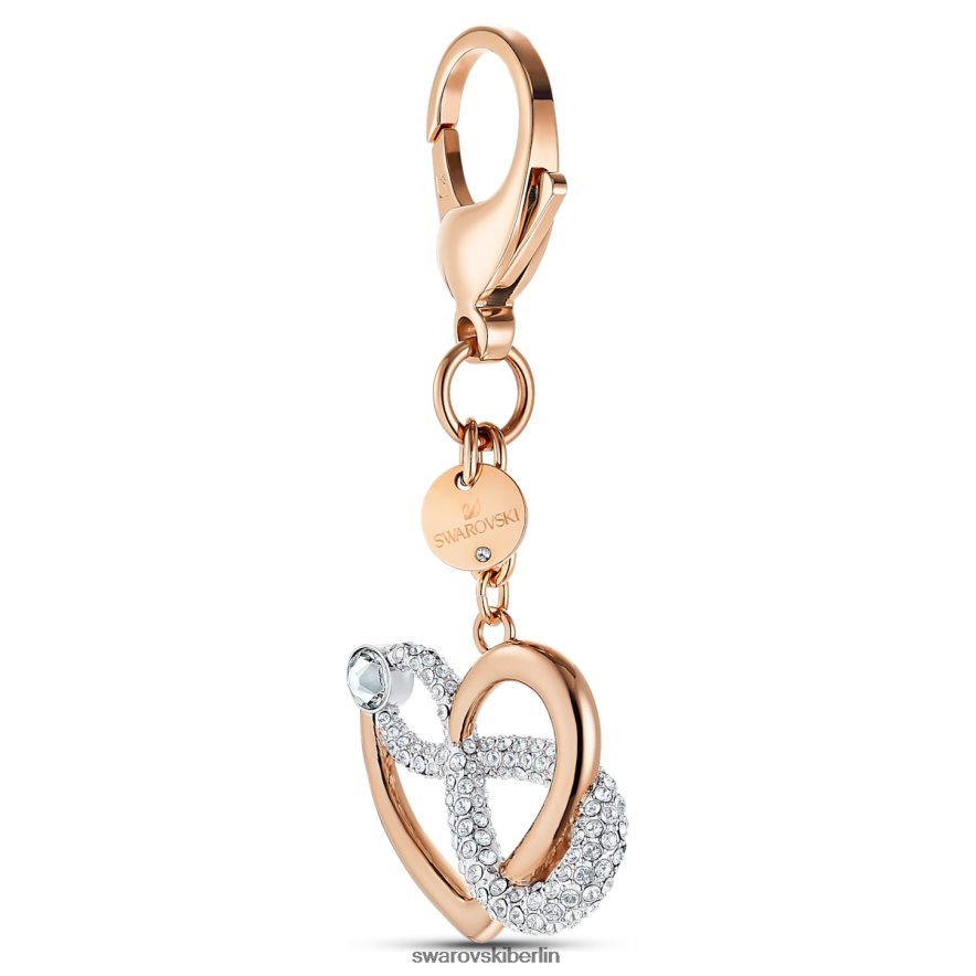Swarovski Unendlicher Taschenanhänger Unendlichkeit und Herz, weiß, Metallmix-Finish Zubehör HLT4481429
