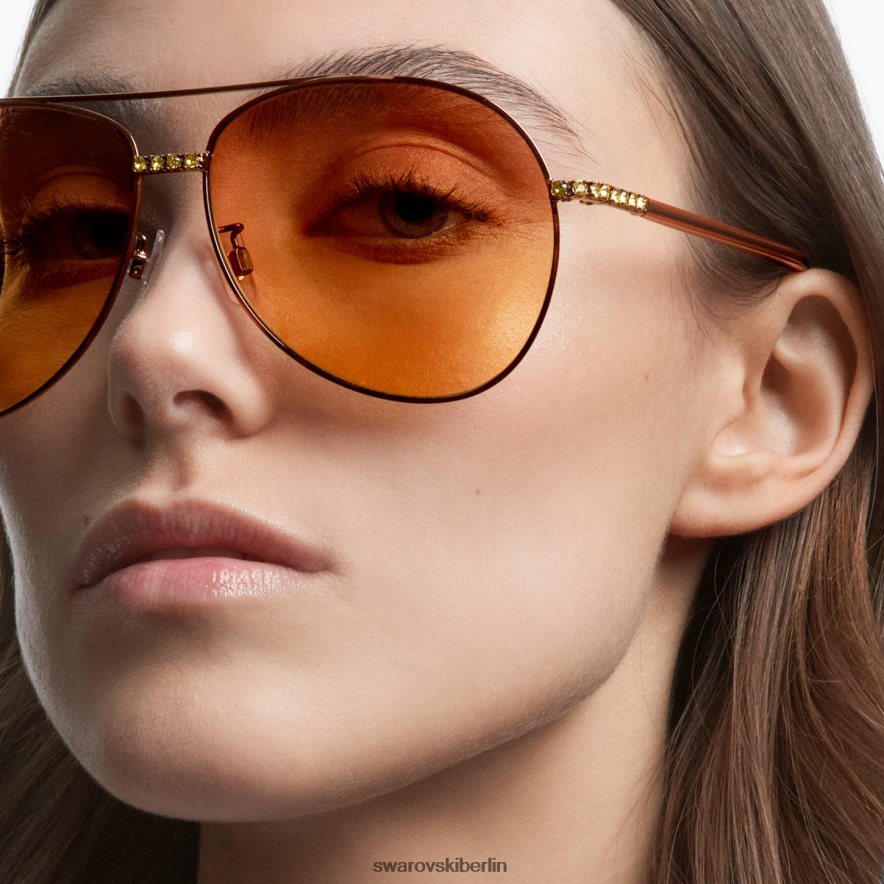 Swarovski Sonnenbrille Pilotenform, Farbverlauf, sk0343-h 36f, braun Zubehör HLT4481443