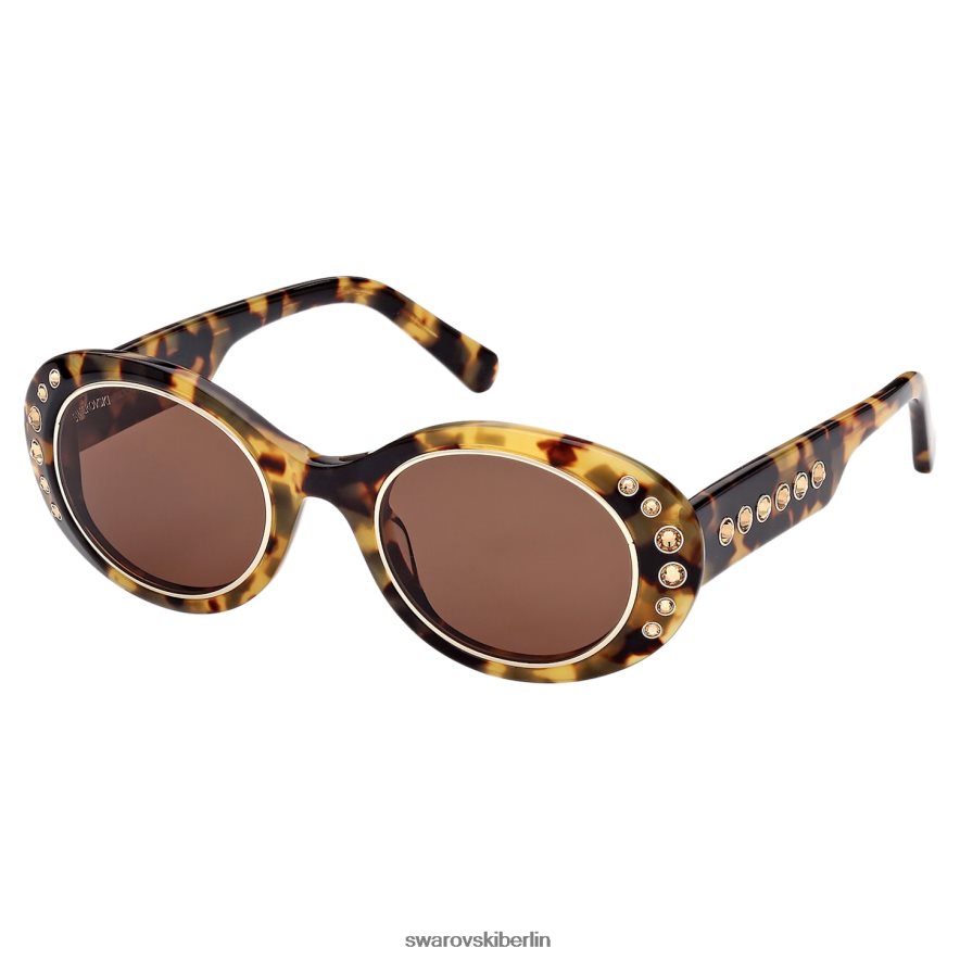 Swarovski Sonnenbrille Übergroß, Pflaster, sk0346 52e, braun Zubehör HLT4481460