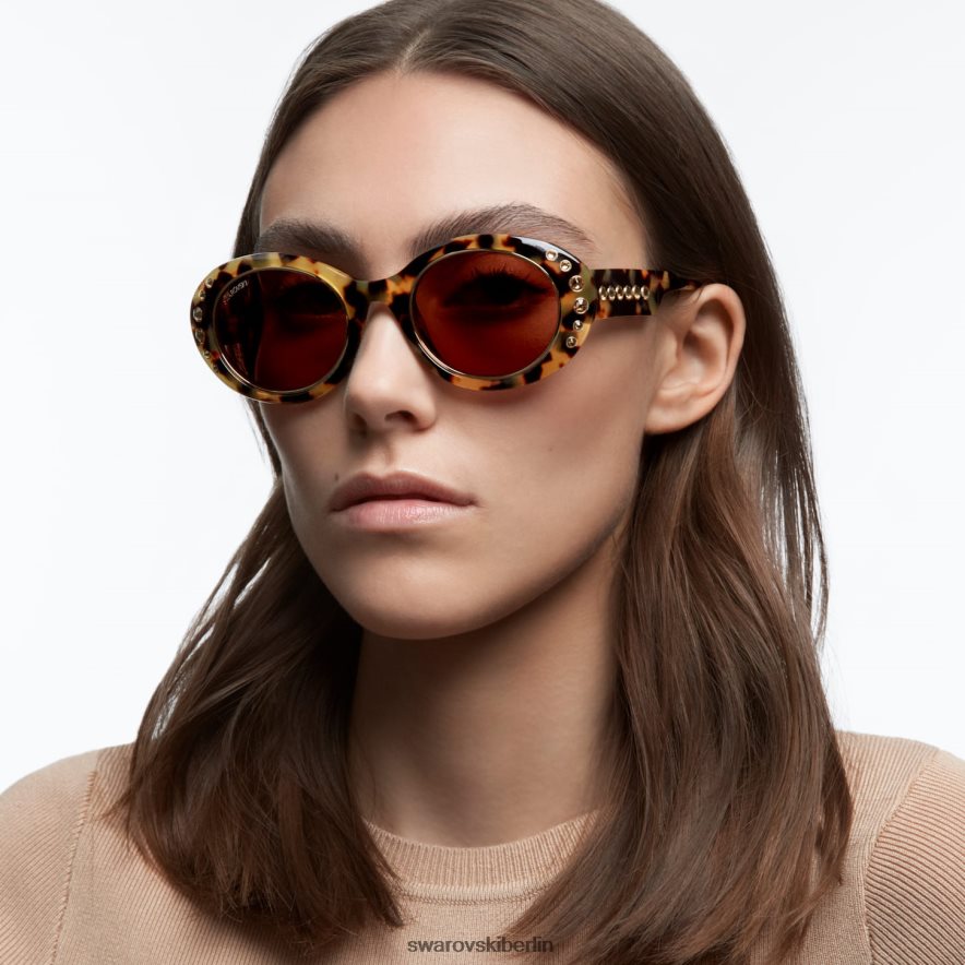 Swarovski Sonnenbrille Übergroß, Pflaster, sk0346 52e, braun Zubehör HLT4481460