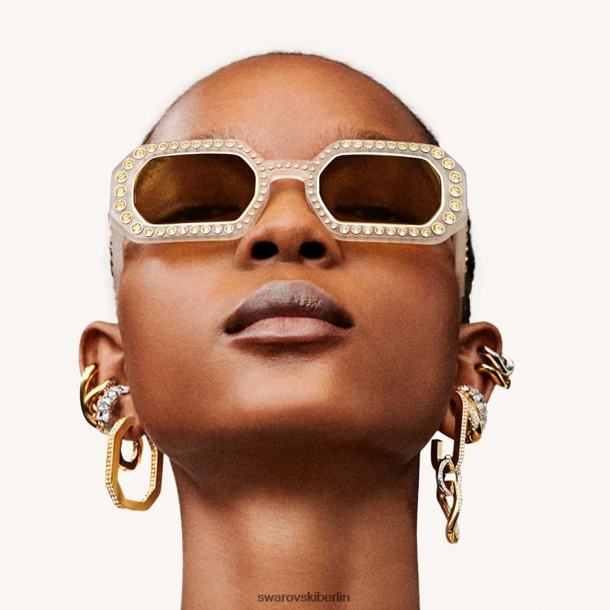 Swarovski Sonnenbrille in achteckiger Form Pflaster, sk0345 21j, gelb Zubehör HLT4481455