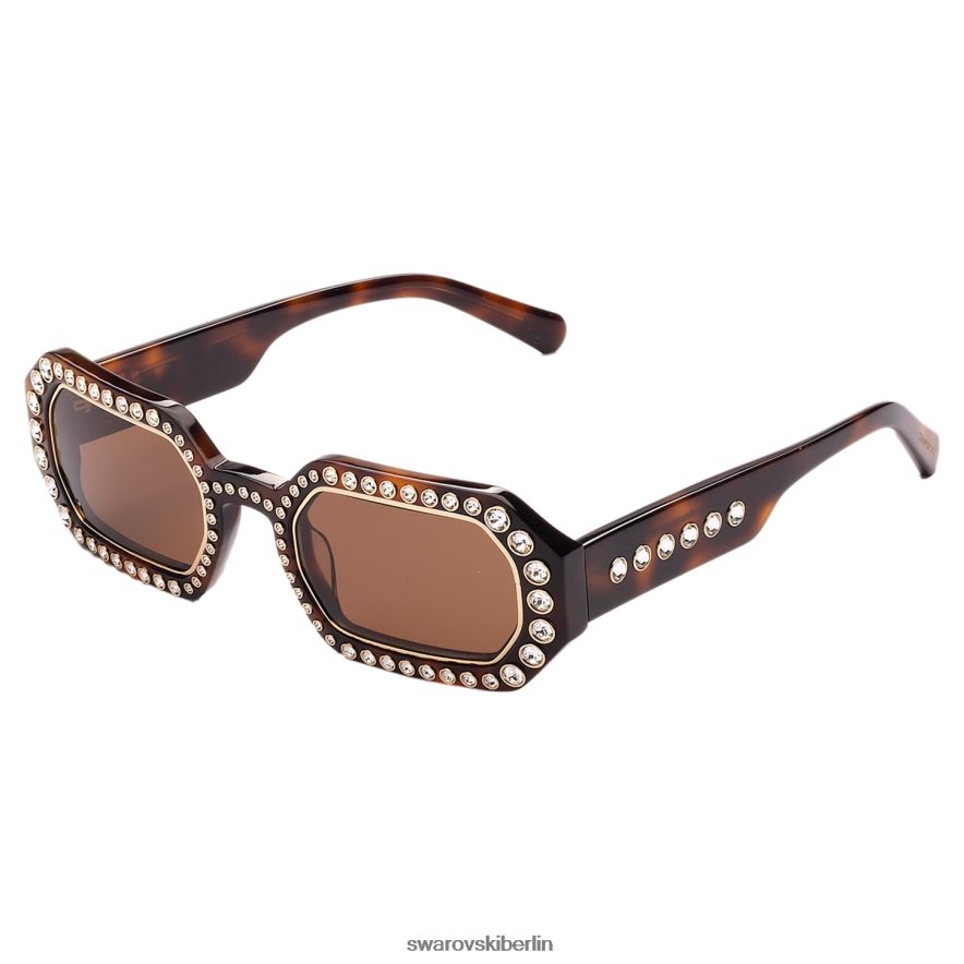 Swarovski Sonnenbrille in achteckiger Form Pflaster, sk0345 52e, braun Zubehör HLT4481440