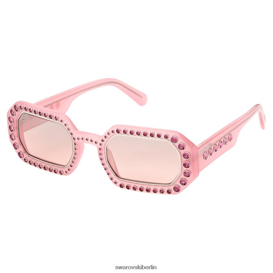 Swarovski Sonnenbrille in achteckiger Form Pflaster, sk0345 72u, rosa Zubehör HLT4481447