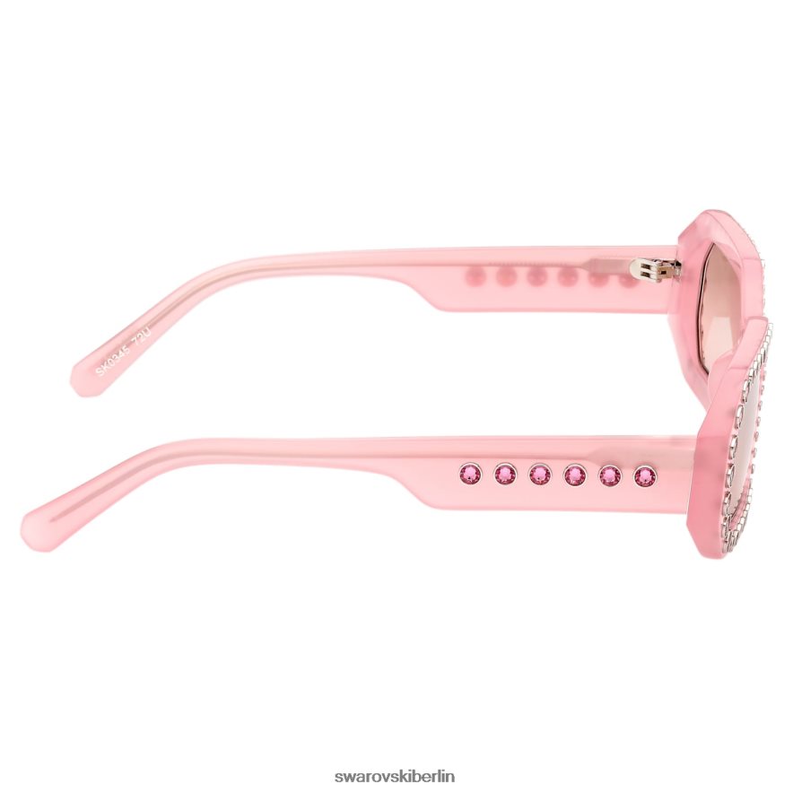 Swarovski Sonnenbrille in achteckiger Form Pflaster, sk0345 72u, rosa Zubehör HLT4481447