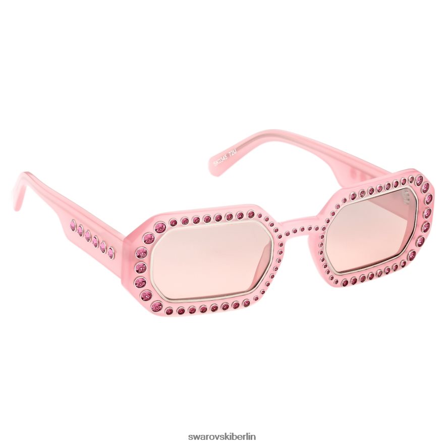 Swarovski Sonnenbrille in achteckiger Form Pflaster, sk0345 72u, rosa Zubehör HLT4481447