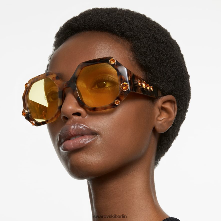 Swarovski Sonnenbrille in achteckiger Form Übergroß, sk0375 52g, braun Zubehör HLT4481446