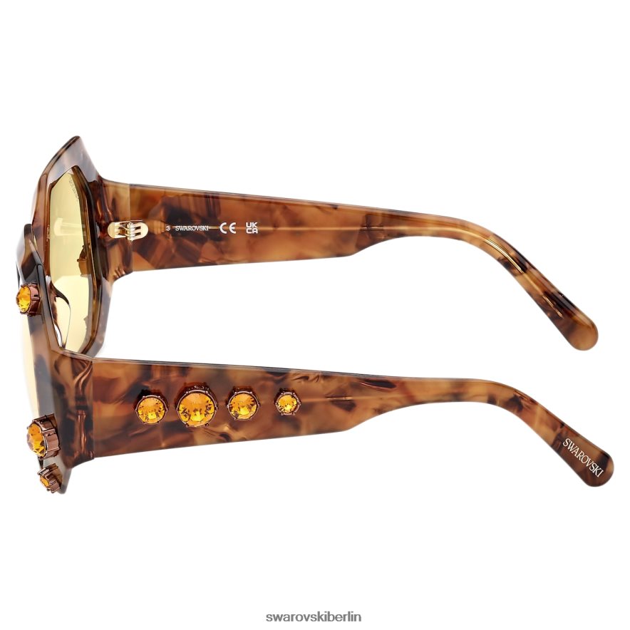 Swarovski Sonnenbrille in achteckiger Form Übergroß, sk0375 52g, braun Zubehör HLT4481446