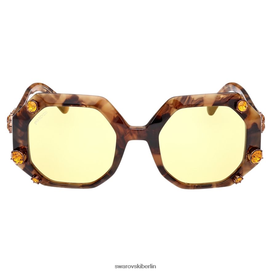 Swarovski Sonnenbrille in achteckiger Form Übergroß, sk0375 52g, braun Zubehör HLT4481446