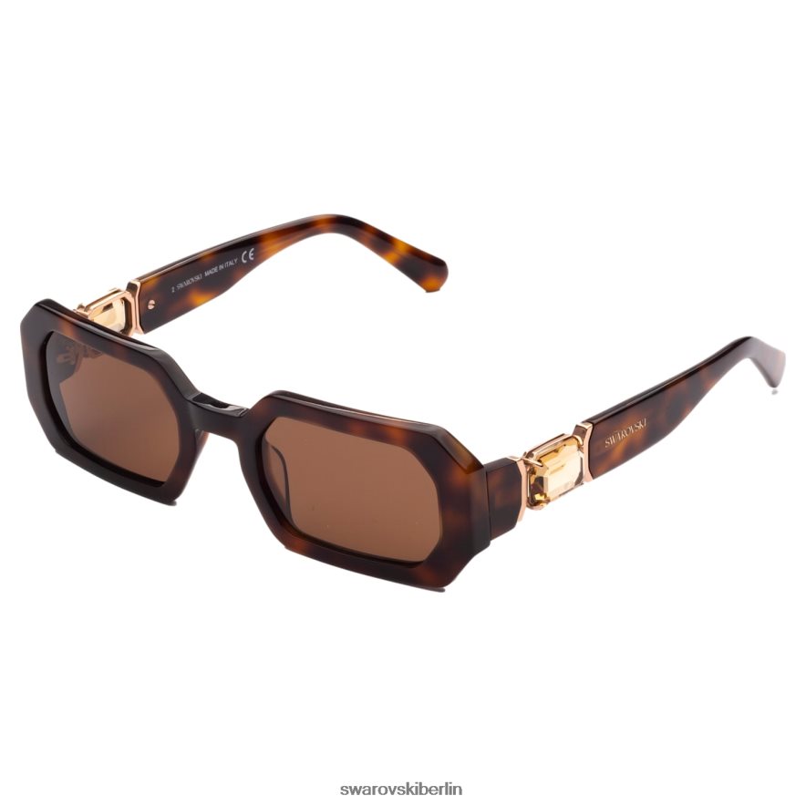 Swarovski Sonnenbrille in achteckiger Form sk0349 52e, braun Zubehör HLT4481453