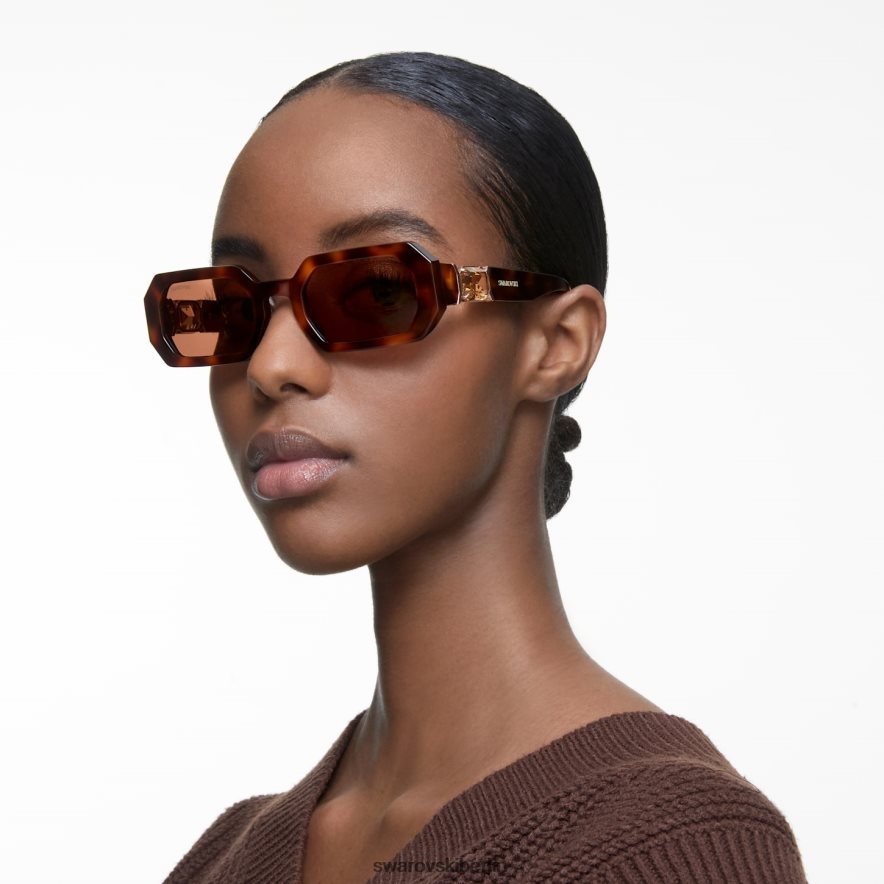 Swarovski Sonnenbrille in achteckiger Form sk0349 52e, braun Zubehör HLT4481453