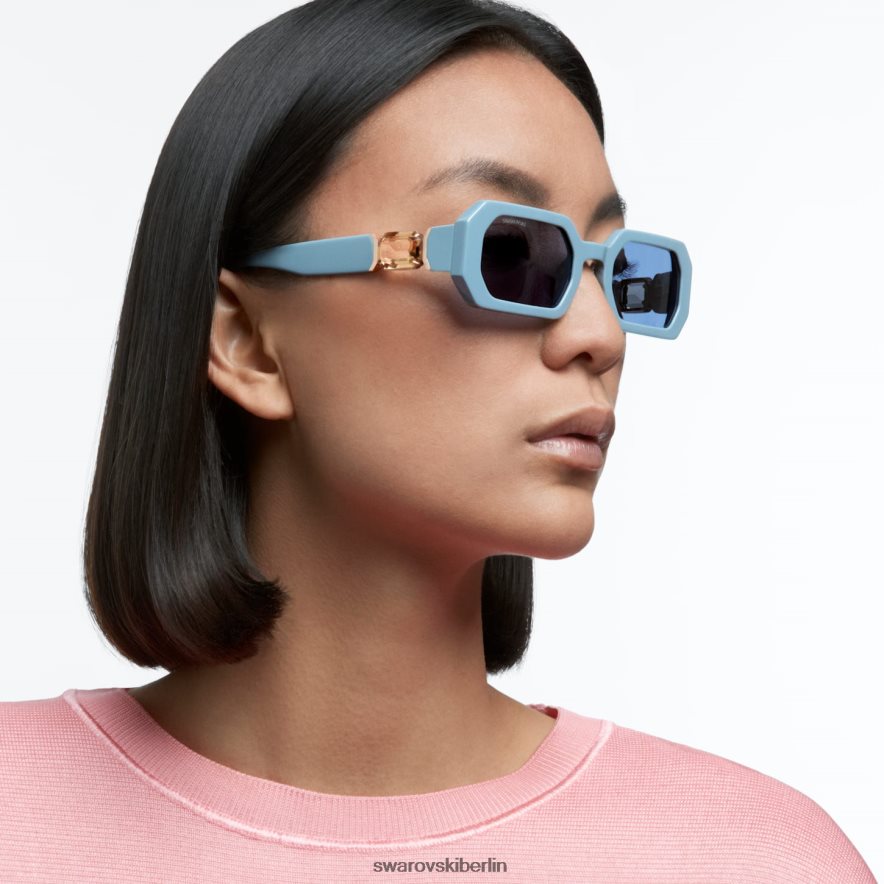 Swarovski Sonnenbrille in achteckiger Form sk0349 84v, blau Zubehör HLT4481436