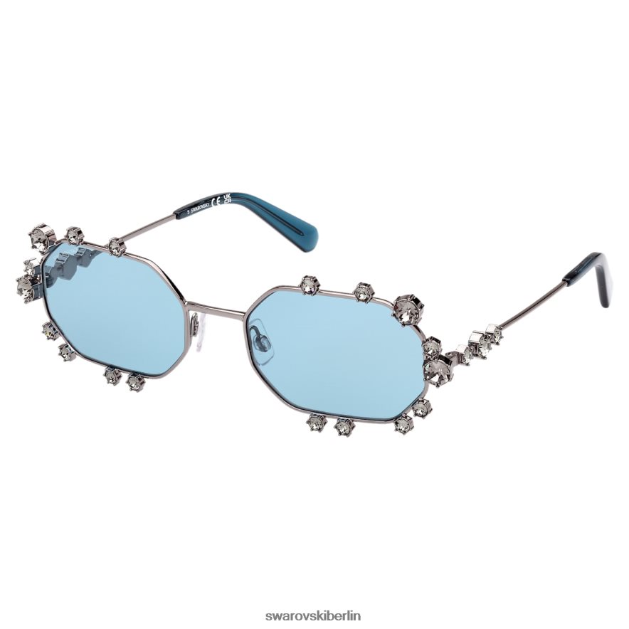 Swarovski Sonnenbrille in achteckiger Form sk0376 20v, blau Zubehör HLT4481433