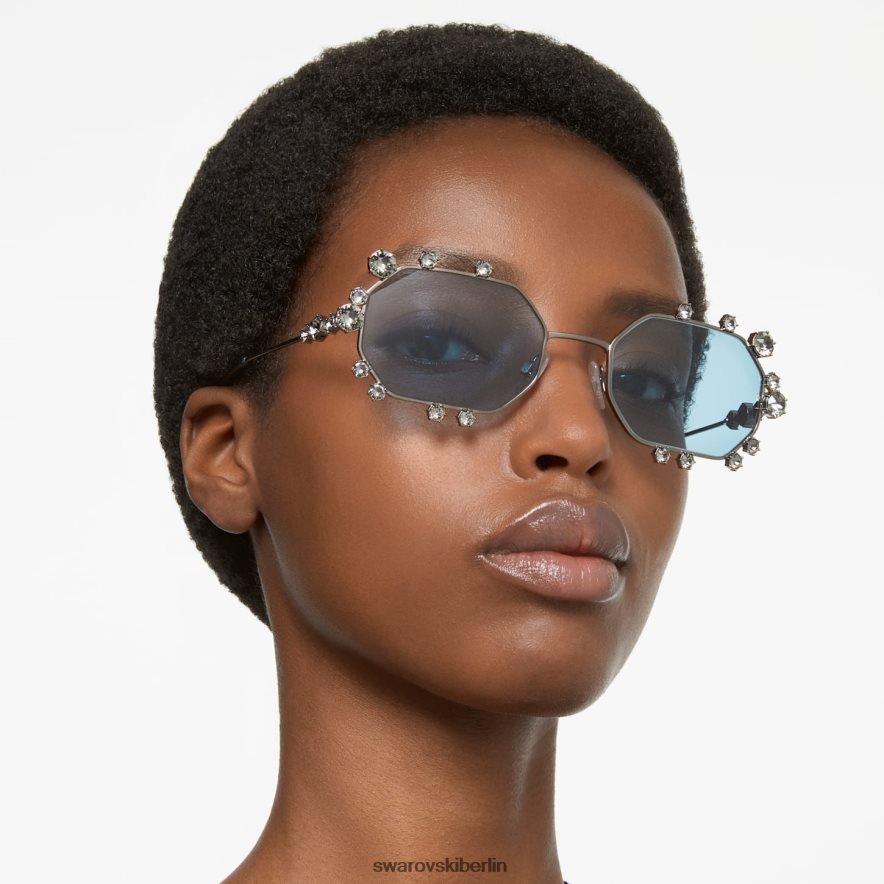 Swarovski Sonnenbrille in achteckiger Form sk0376 20v, blau Zubehör HLT4481433