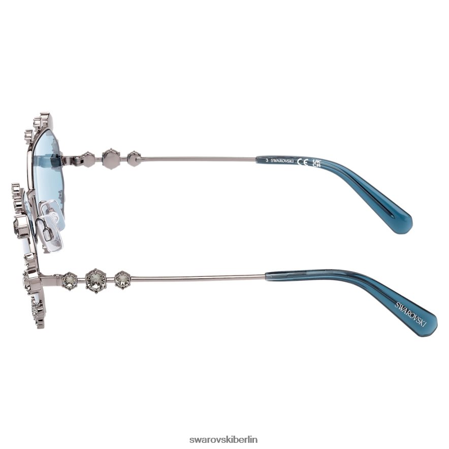 Swarovski Sonnenbrille in achteckiger Form sk0376 20v, blau Zubehör HLT4481433