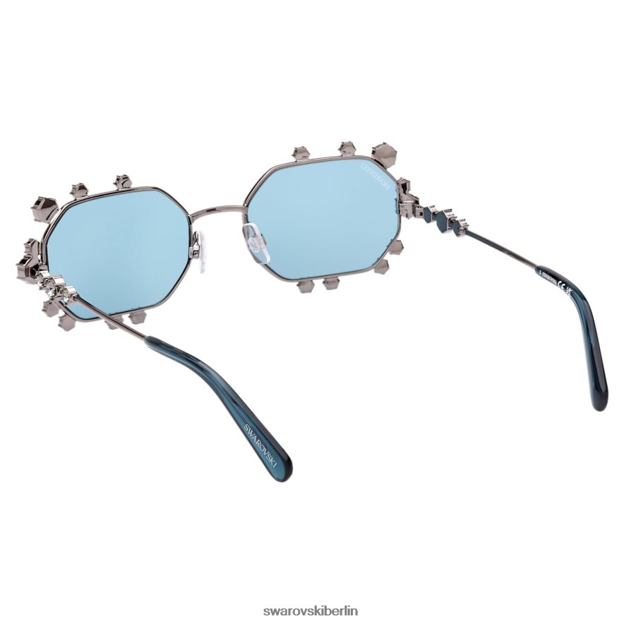 Swarovski Sonnenbrille in achteckiger Form sk0376 20v, blau Zubehör HLT4481433