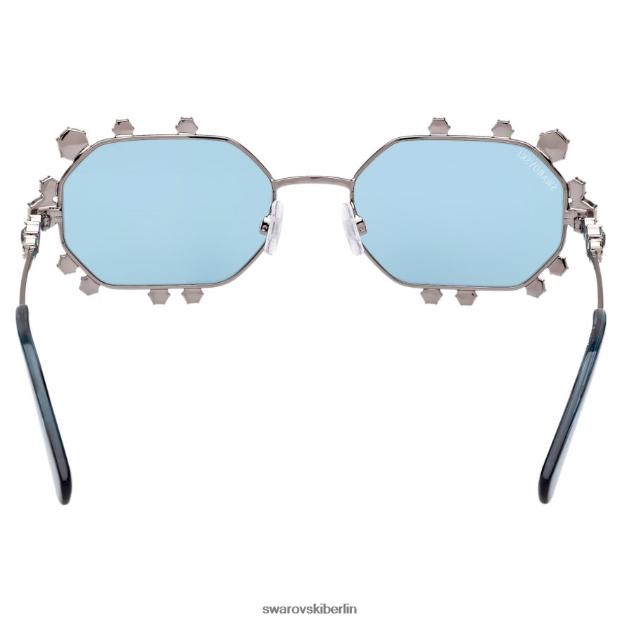 Swarovski Sonnenbrille in achteckiger Form sk0376 20v, blau Zubehör HLT4481433