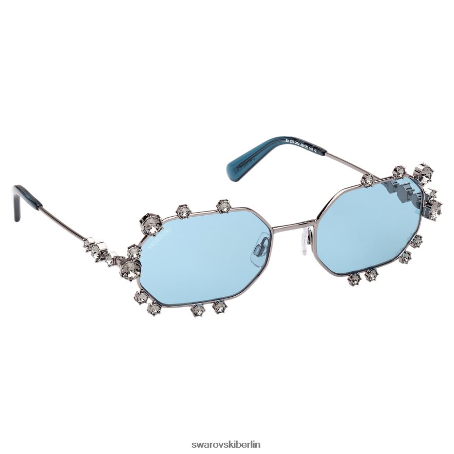 Swarovski Sonnenbrille in achteckiger Form sk0376 20v, blau Zubehör HLT4481433