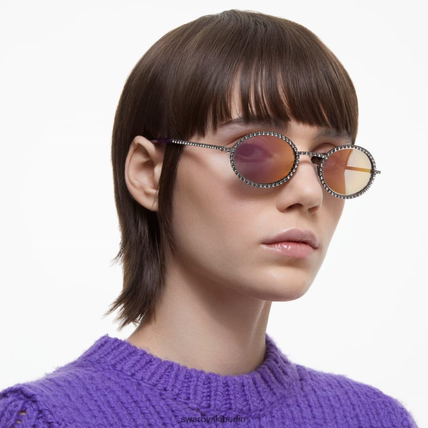 Swarovski Sonnenbrille ovale Form, Pavé, sk0340 08y, schwarz Zubehör HLT4481444