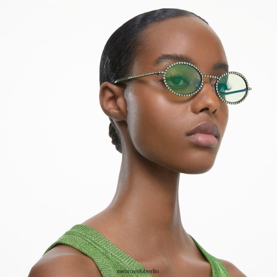 Swarovski Sonnenbrille ovale Form, Pflaster, sk0340 08n, grün Zubehör HLT4481434