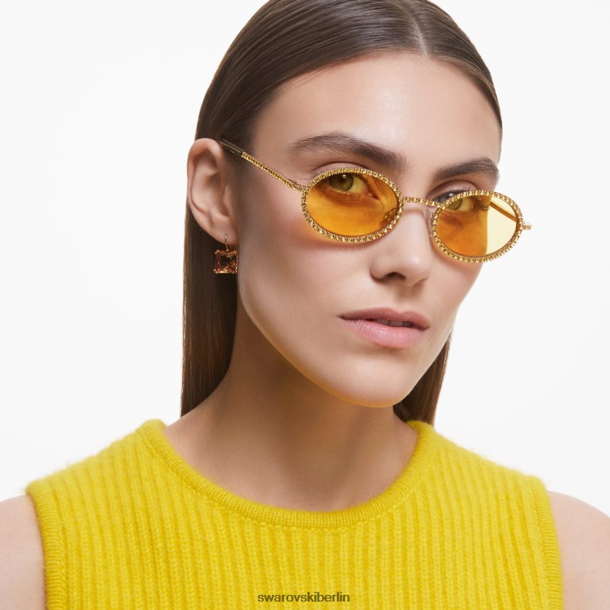 Swarovski Sonnenbrille ovale Form, Pflaster, sk0340 32l, gelb Zubehör HLT4481448