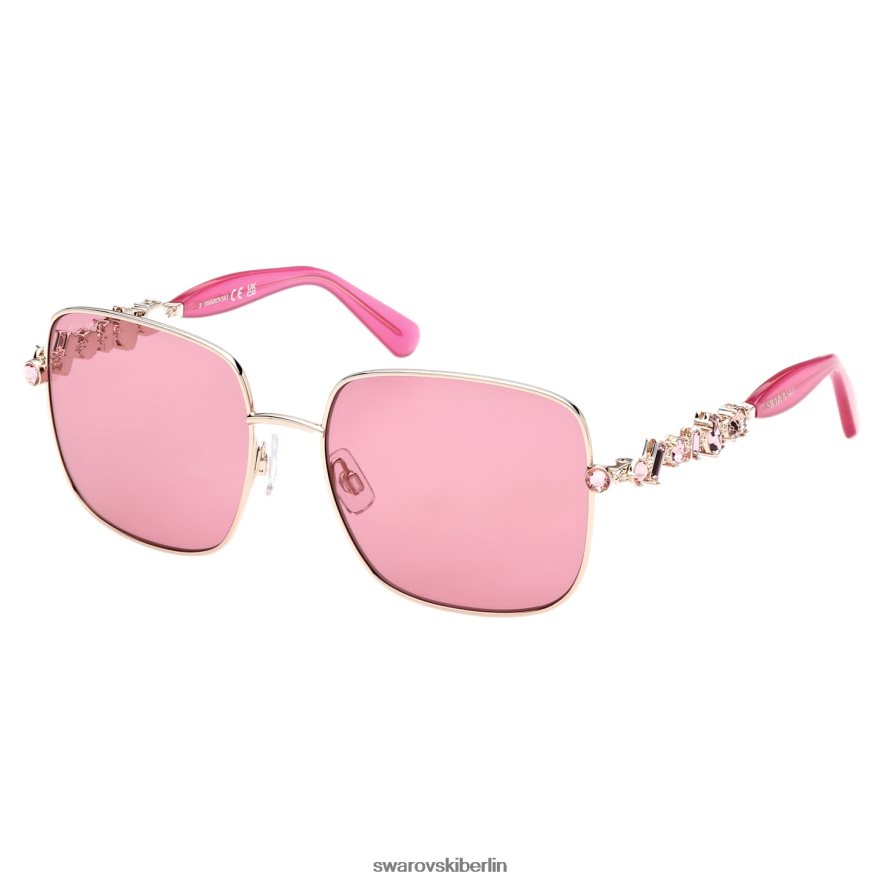 Swarovski Sonnenbrille quadratische Form, sk0358 32s, rosa Zubehör HLT4481461