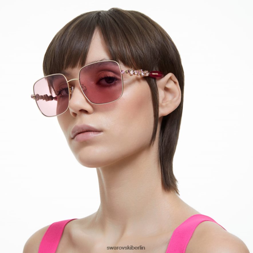 Swarovski Sonnenbrille quadratische Form, sk0358 32s, rosa Zubehör HLT4481461