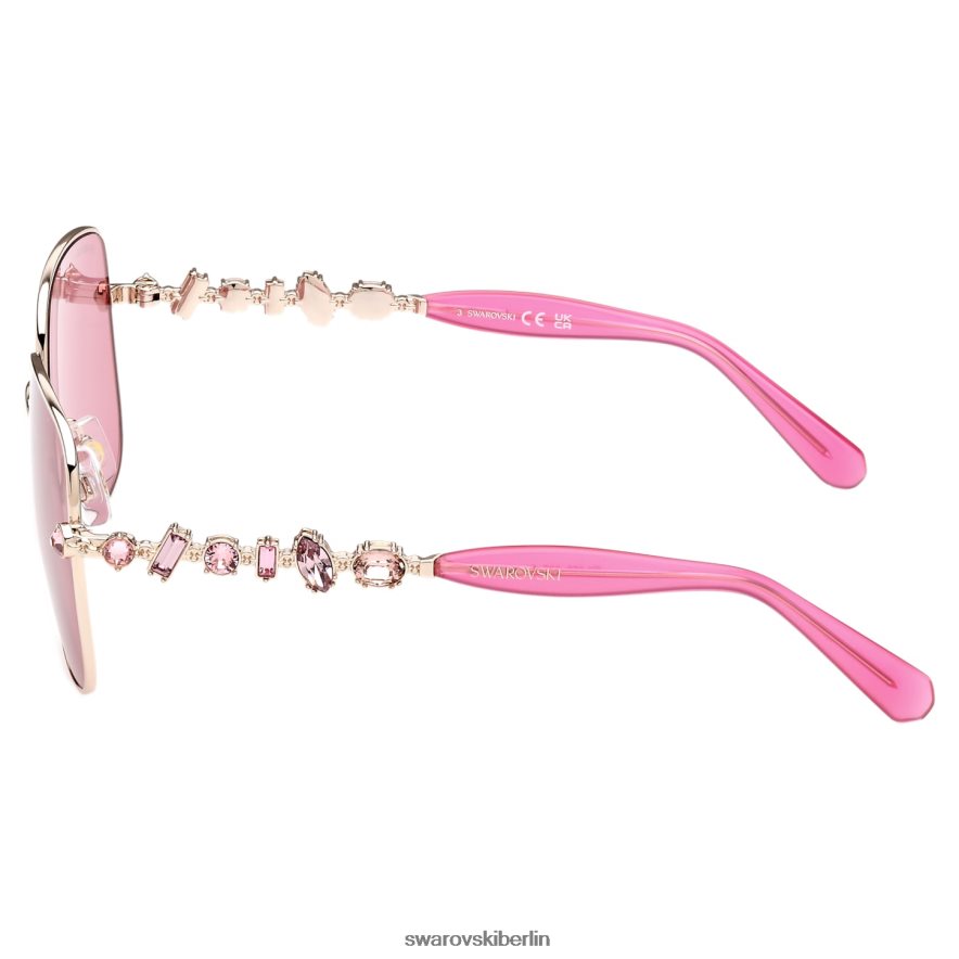 Swarovski Sonnenbrille quadratische Form, sk0358 32s, rosa Zubehör HLT4481461