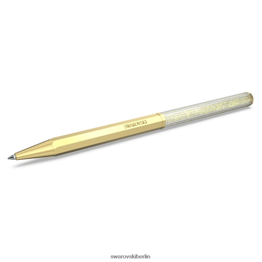 Swarovski Kristallkugelschreiber Achteckform, Goldton, vergoldet Zubehör HLT4481261