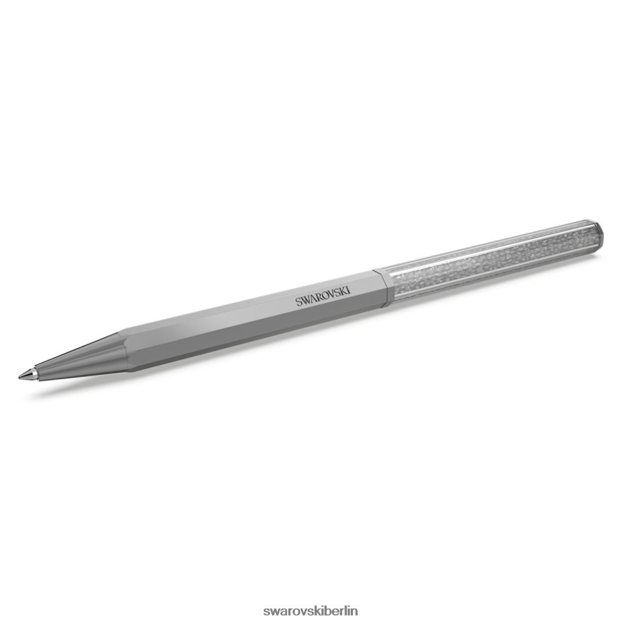 Swarovski Kristallkugelschreiber Achteckform, grau, graphitbeschichtet Zubehör HLT4481259