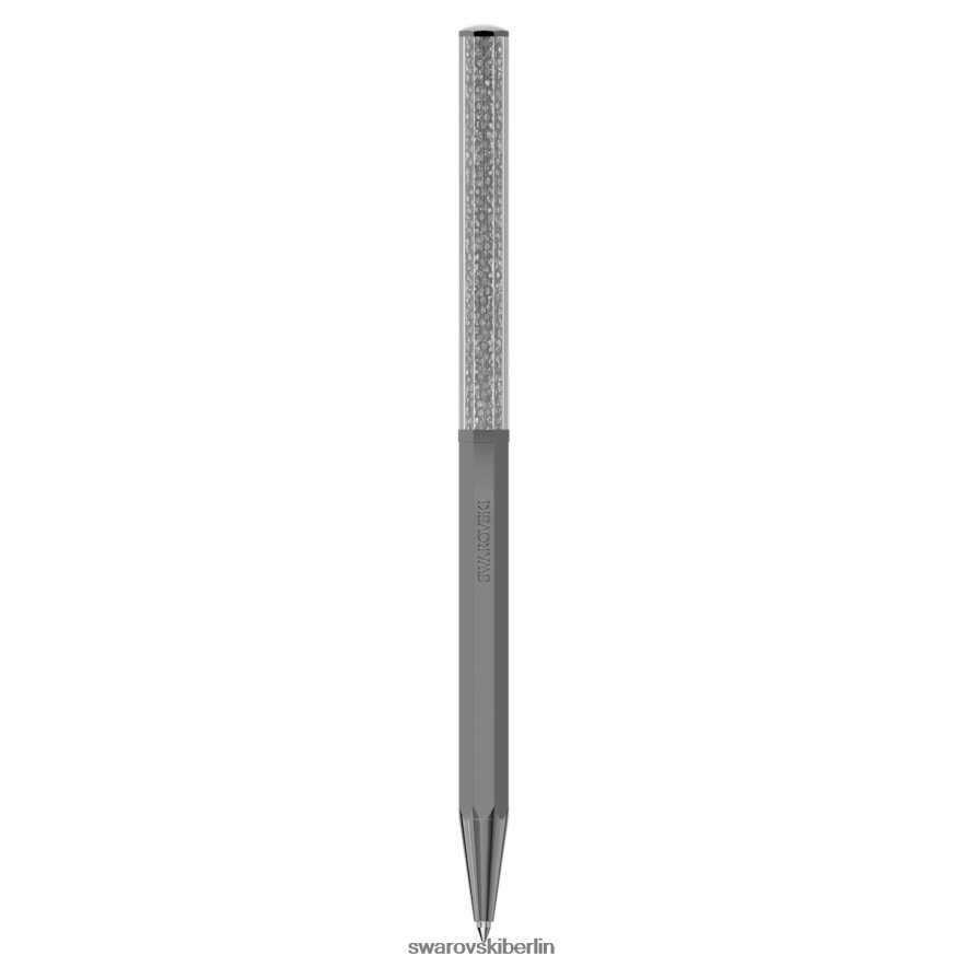 Swarovski Kristallkugelschreiber Achteckform, grau, graphitbeschichtet Zubehör HLT4481259